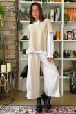 Bennie Quirky Barrel Pant Calico Pin Stripe
